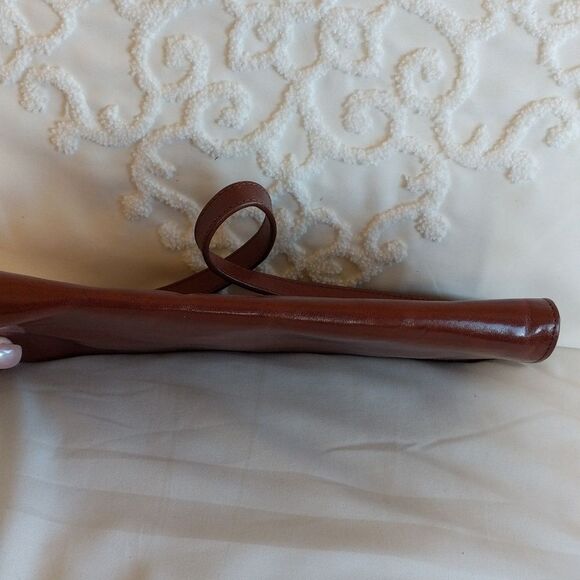 Monsac Super Smooth Glossy Italian Leather Shoulder/Clutch - Picture 7 of 14